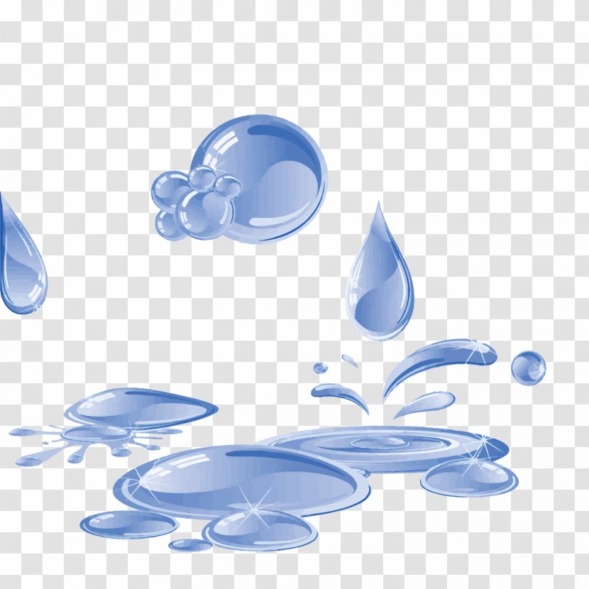 Water Blue Puddle - Designer - A Pool Of Transparent PNG
