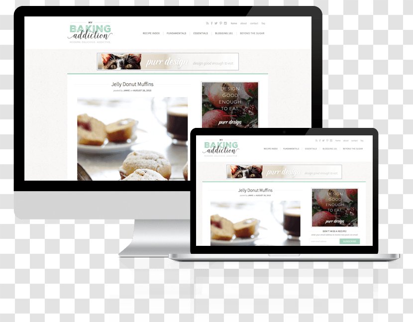 Responsive Web Design Logo Display Advertising - Project - Baking Touched Transparent PNG