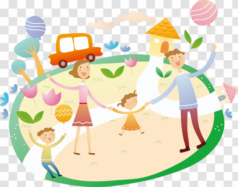 Vector Happy Family - Artwork - Illustration Transparent PNG