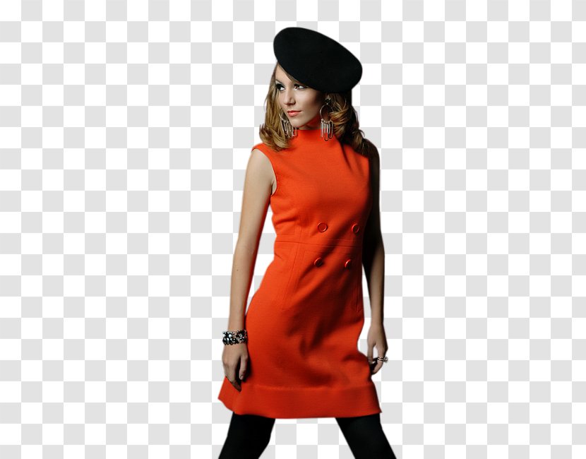 Shoulder Sleeve Dress Costume Autumn - Lady With Hat Transparent PNG