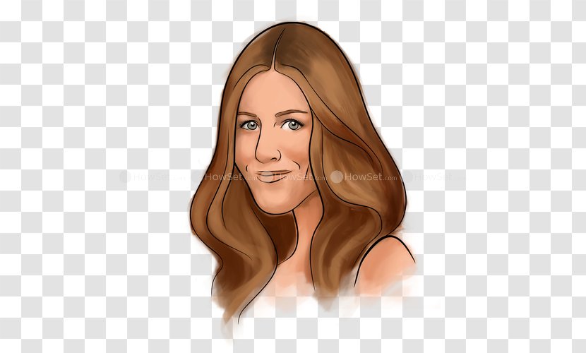 Jennifer Aniston Cartoon Caricature Drawing - Silhouette Transparent PNG