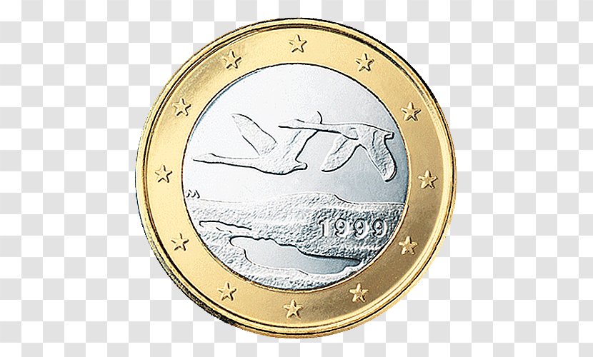 Finland Finnish Euro Coins 1 Coin - Gold Transparent PNG