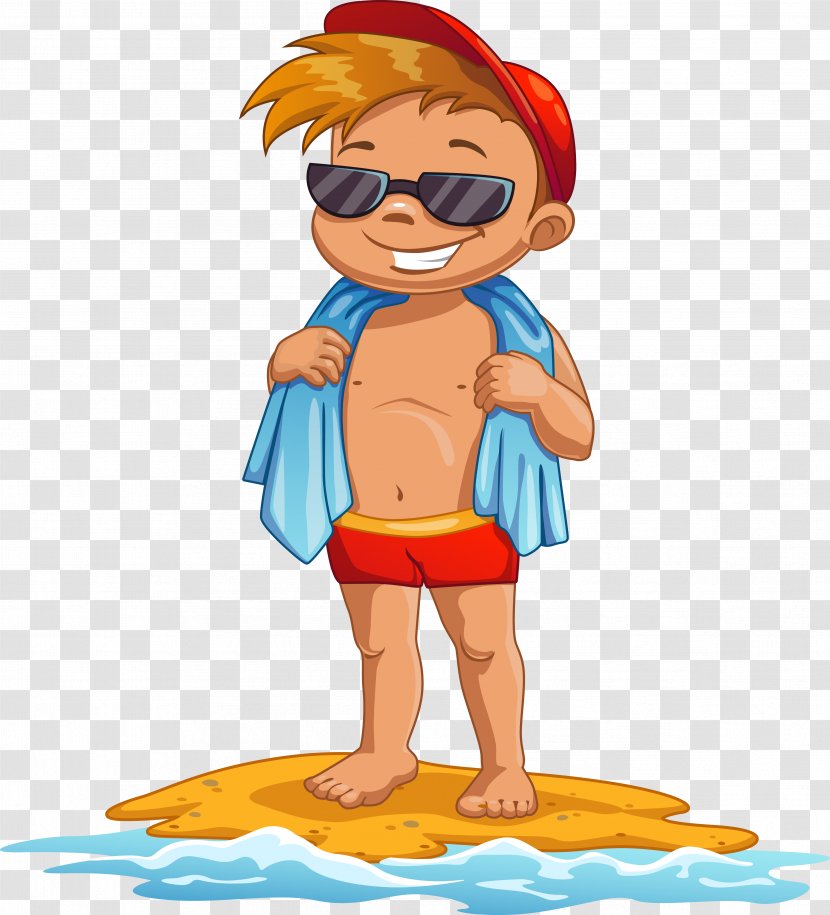 Beach Cartoon Royalty-free - Play - Boy Transparent PNG