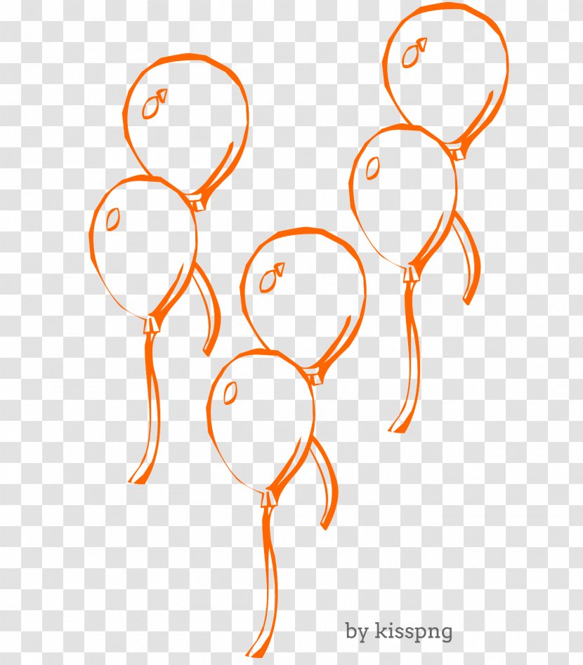 Happy Birthday Balloons Clipart. - Area - Line Art Transparent PNG