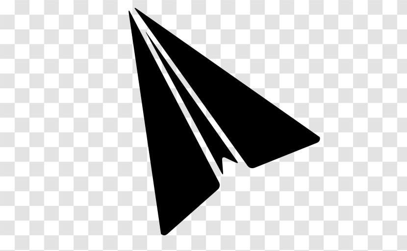 Airplane Paper Plane Clip Art - Black And White Transparent PNG