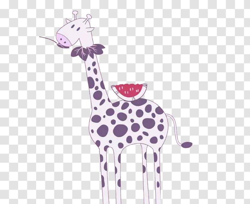 Northern Giraffe Cartoon Drawing - Polka Dot - Cute Transparent PNG