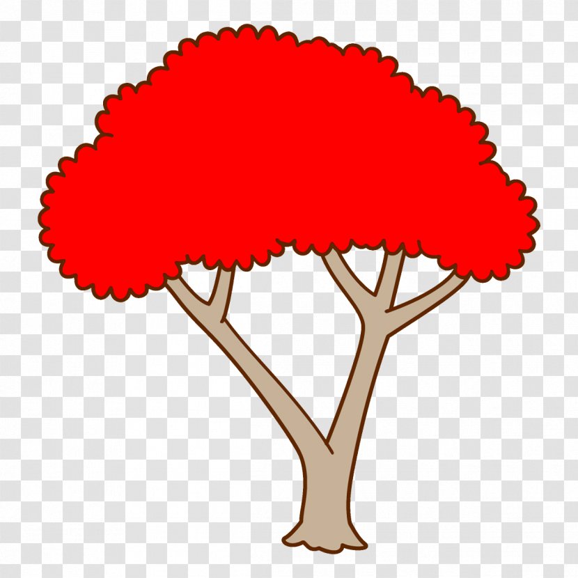 Red Clip Art Tree Plant Transparent PNG
