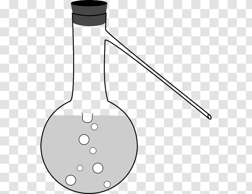 Distillation Laboratory Flasks Round-bottom Flask Erlenmeyer Chemistry - Line Art Transparent PNG