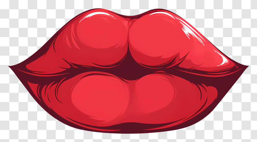 International Kissing Day - Red Lips Illustration Transparent PNG