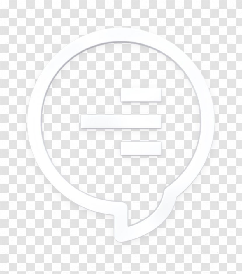 Bubble Icon Communication Conversation - Text - Blackandwhite Symbol Transparent PNG