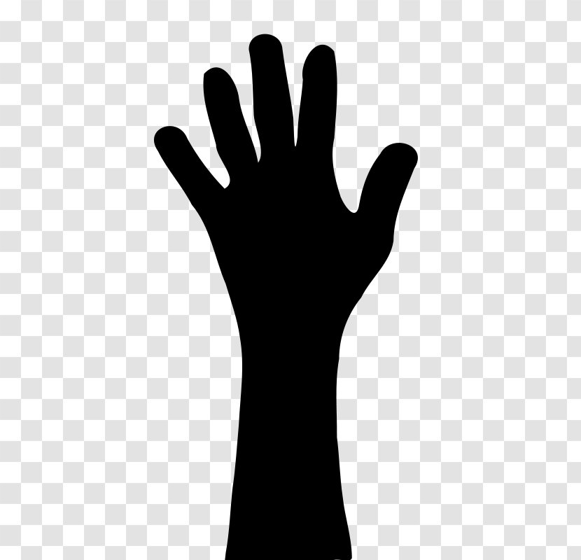 Hand Finger Silhouette Arm Clip Art - Drawing - Raise Hands Transparent PNG
