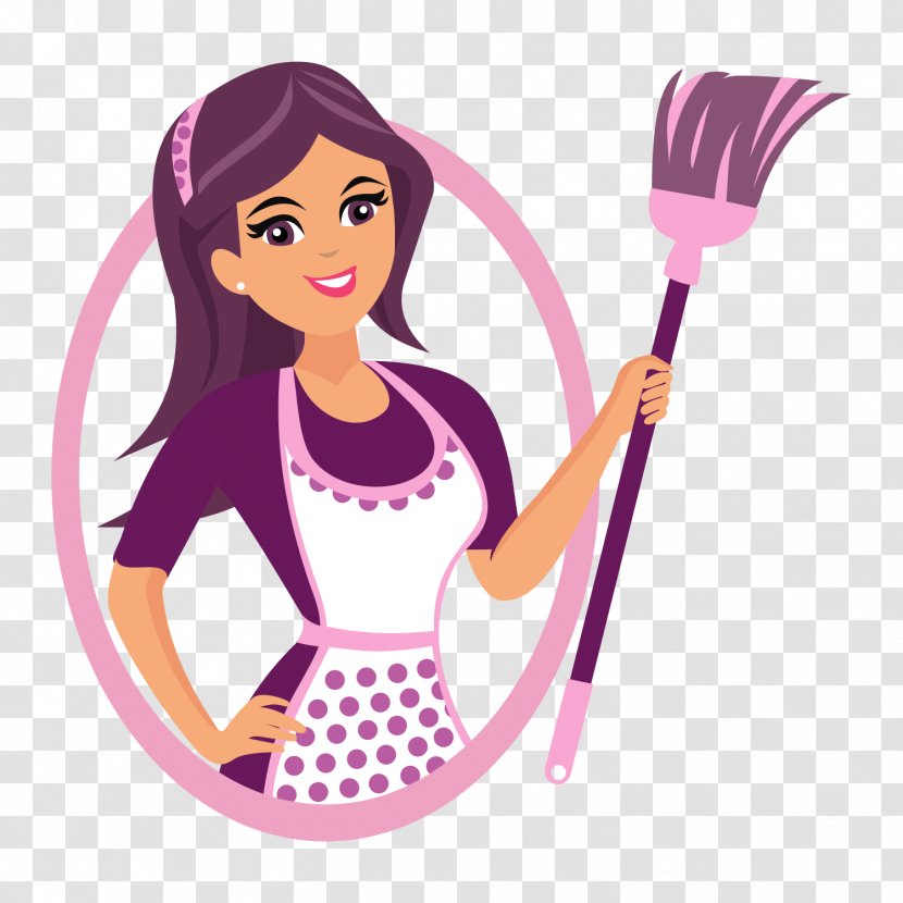 Maid Service Lupe's House Cleaning Housekeeping Cleaner - Cartoon - Home Transparent PNG