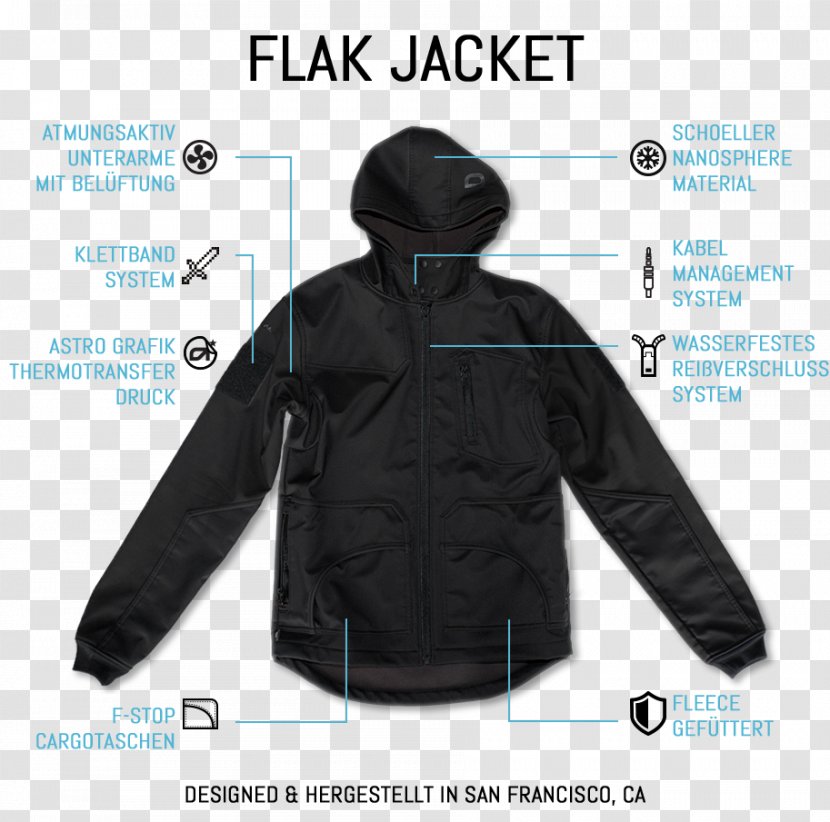 Hoodie Polar Fleece Jacket Coat - Flak Transparent PNG