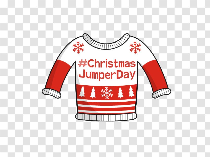 Christmas Jumper Day T-shirt Sweater - Red Transparent PNG