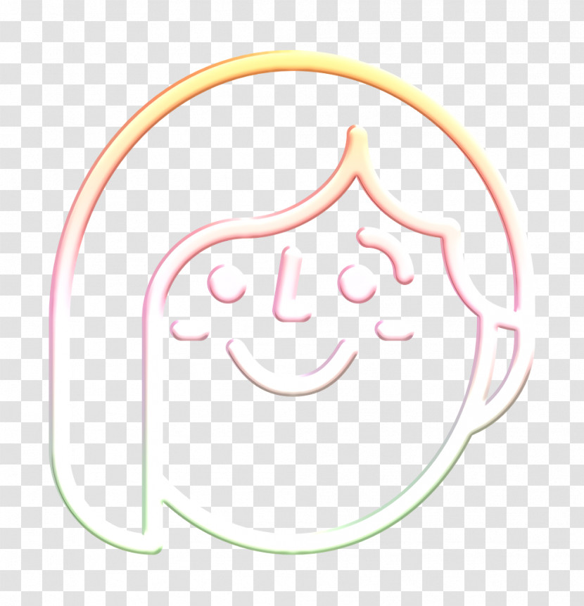 Woman Icon Happy People Icon Emoji Icon Transparent PNG