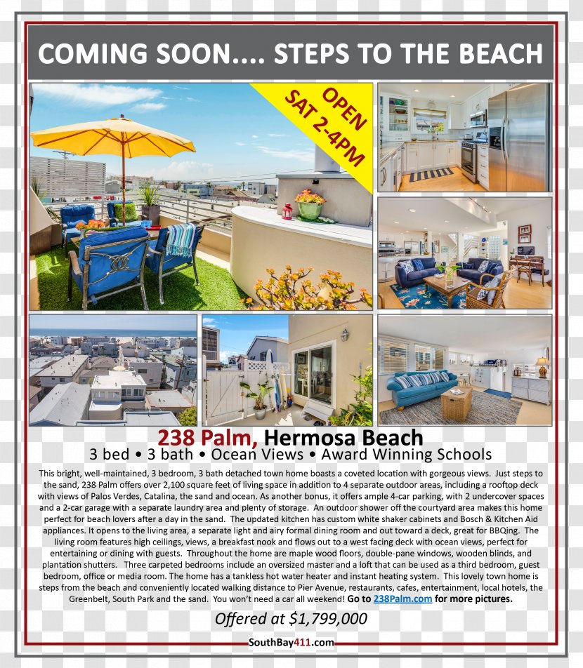 Market Real Estate Sales Advertising Hermosa Beach - California - See You There Transparent PNG