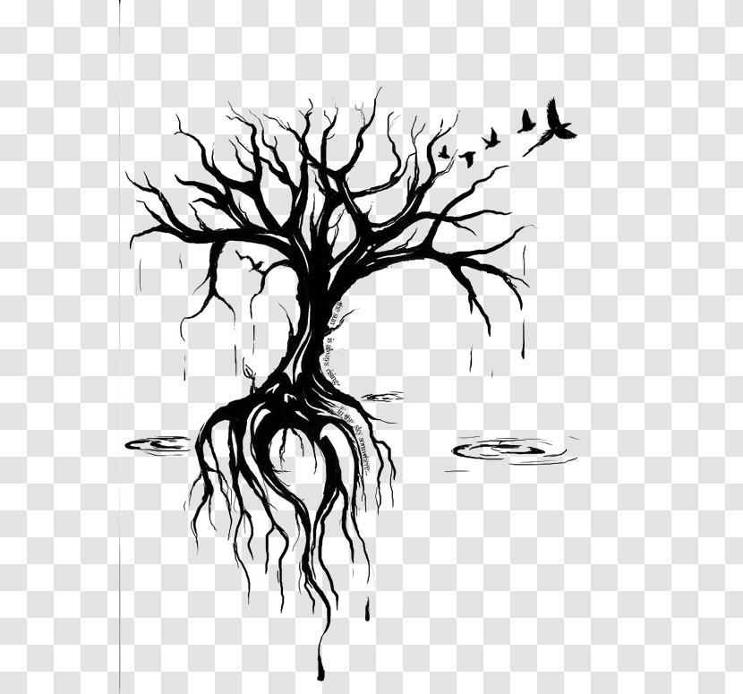 Tattoo Idea Drawing Art - Monochrome Photography - Ink Trees Transparent PNG