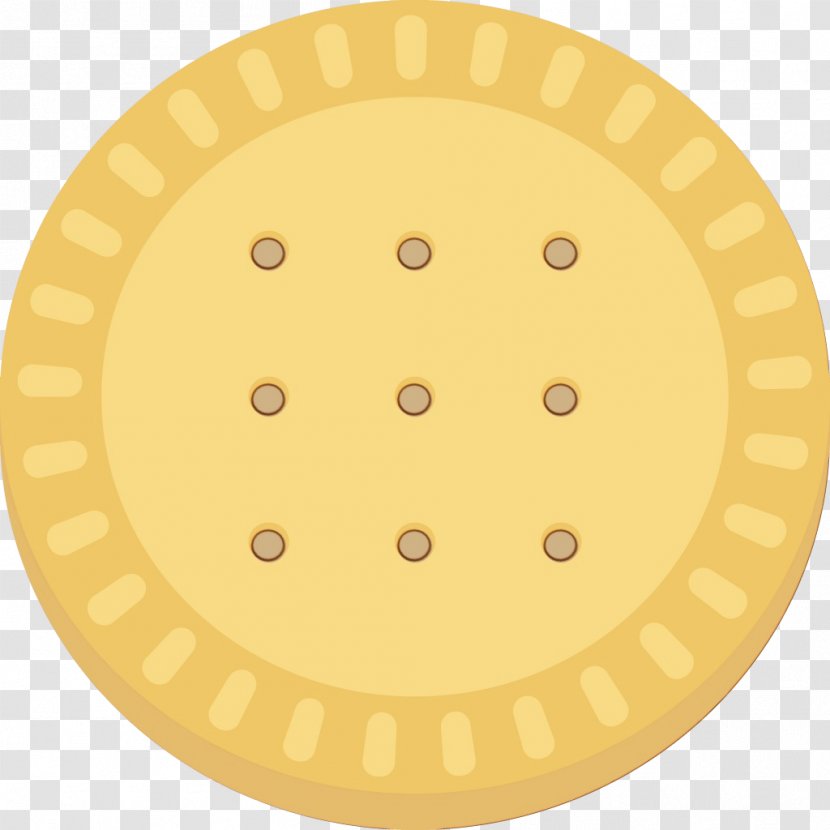 Yellow Design Pattern Material - Dishware - Smile Cookie Transparent PNG