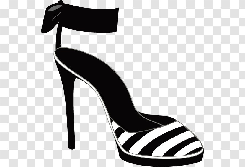 High-heeled Footwear Boot Shoe Sandal - Black High Heels Transparent PNG
