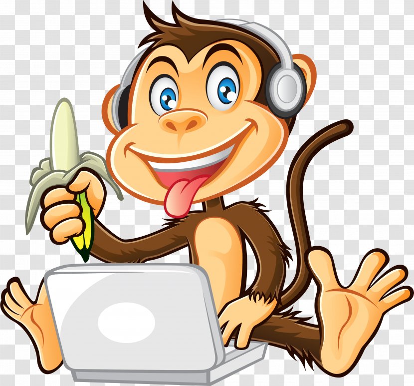 Monkey Cartoon Royalty-free Clip Art Transparent PNG