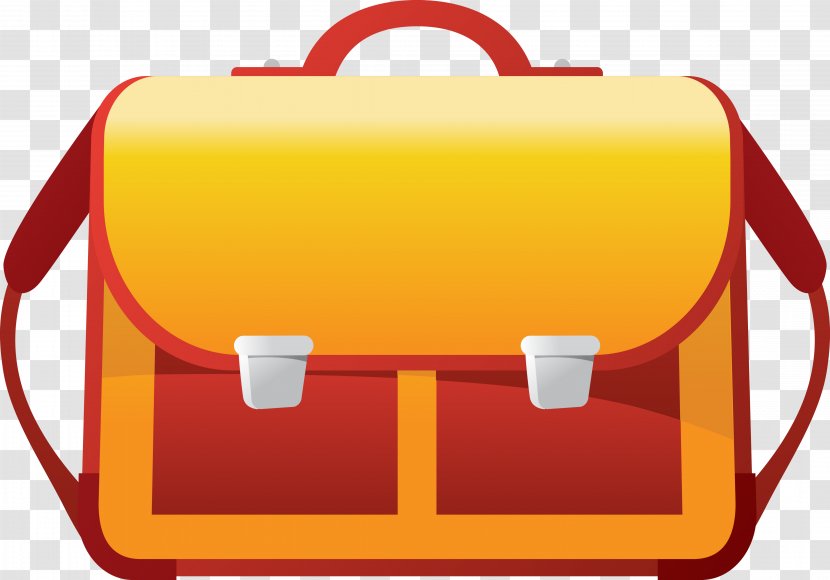 Bag School Briefcase Satchel Clip Art - Red Transparent PNG