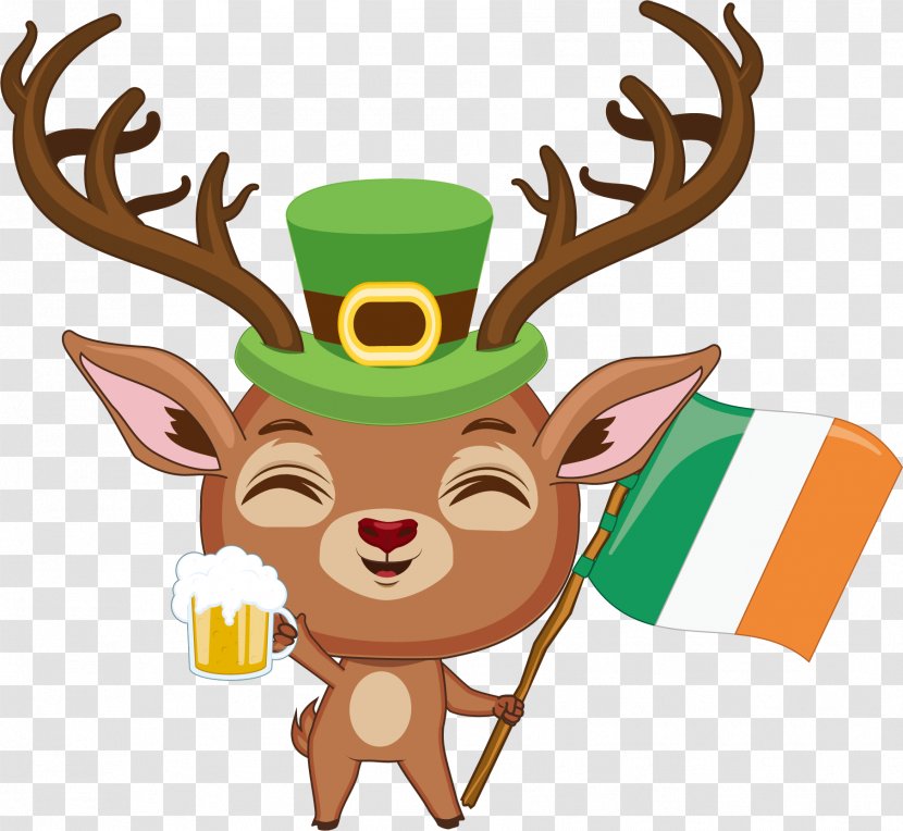 Reindeer Vector Graphics Illustration Moose - Mammal - Beer Transparent PNG