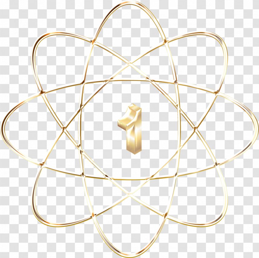 Atomic Number Gold Bohr Model - Fashion Accessory - Drawing Background Transparent PNG
