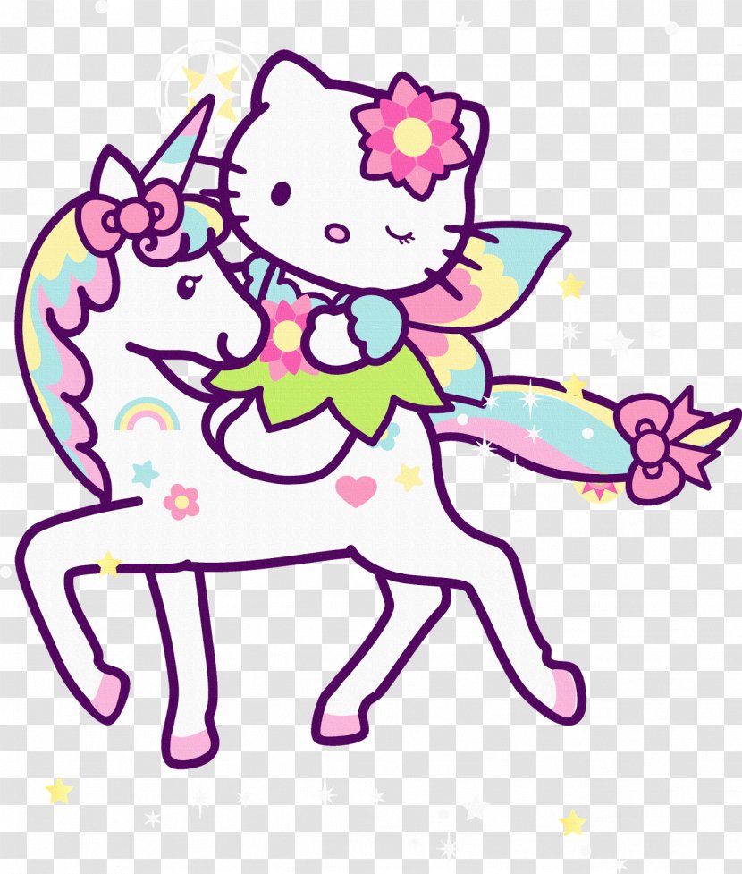 Clip Art Hello Kitty Illustration Image Download - Tree - Pink Unicorn Transparent PNG