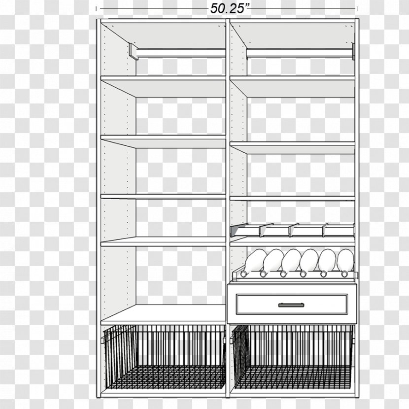 Shelf Furniture Facade - Structure - Closet Transparent PNG