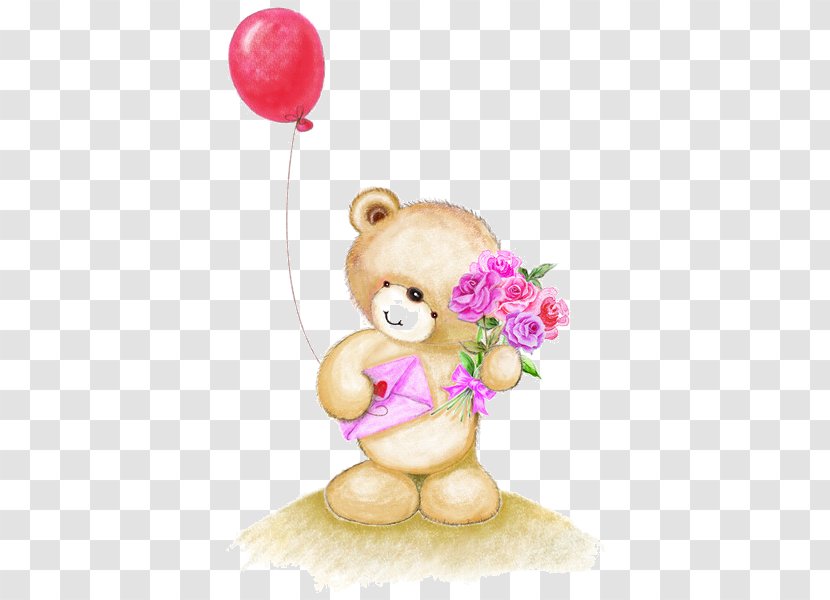 Bear Birthday Clip Art - Watercolor - Ositos Forever Transparent PNG