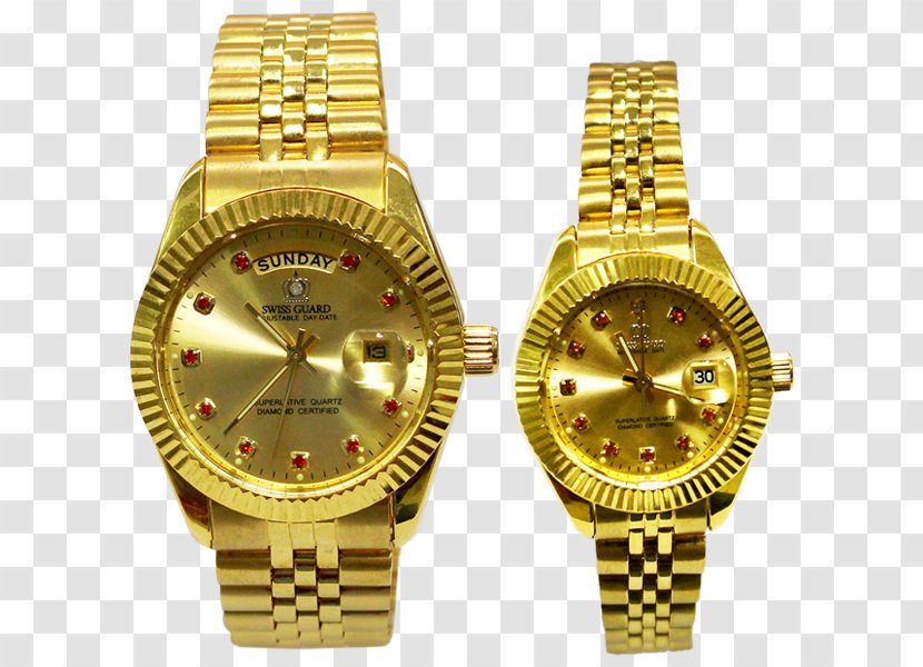 Gold Watch Bands Strap Clock Transparent PNG