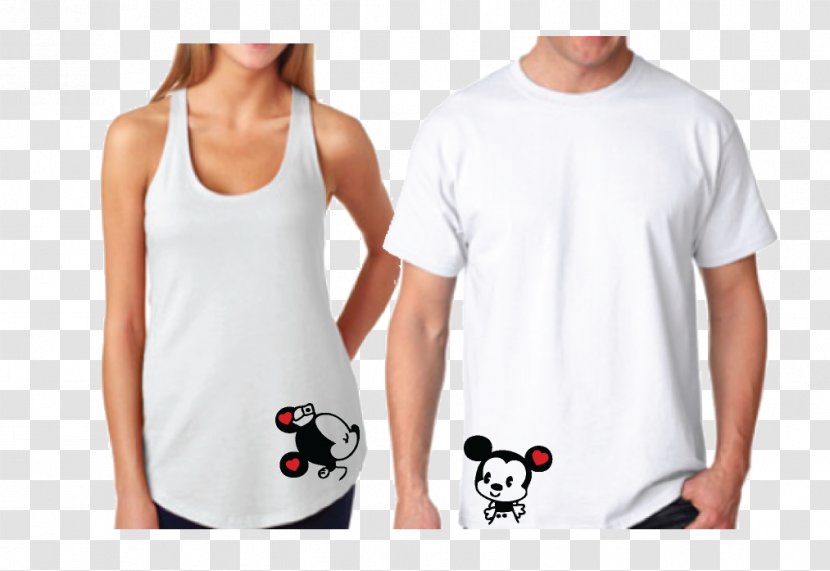 Minnie Mouse Mickey T-shirt Belle Pluto - Kissing Couple Transparent PNG