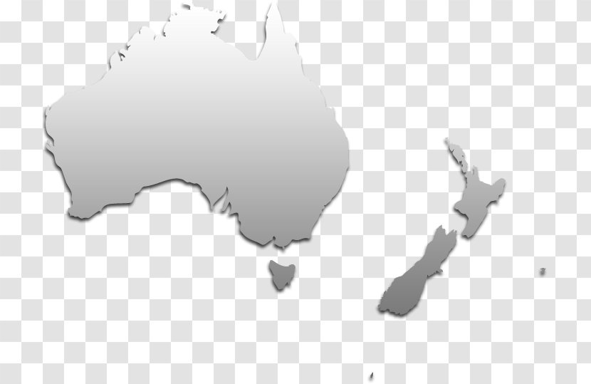 New Zealand South Australia Western Melbourne Fiji - Black - Map Of Transparent PNG