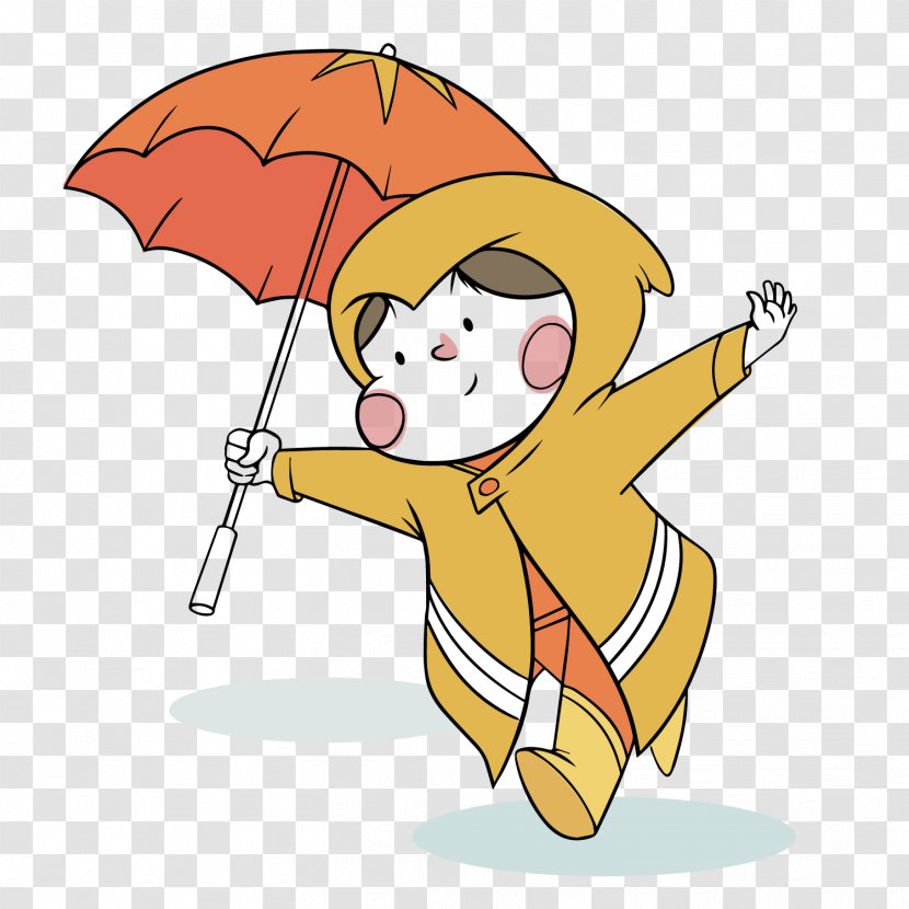 Umbrella Child Illustration - Finger - Vector Run Kids Transparent PNG
