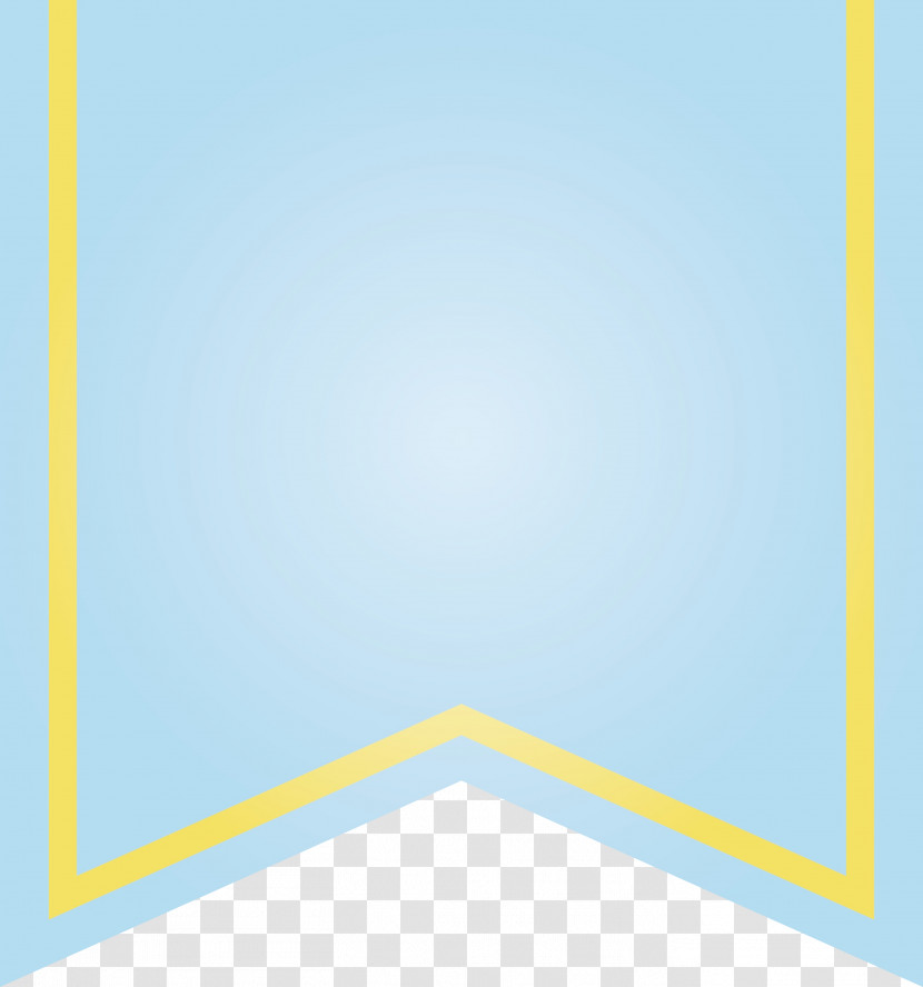 Blue Yellow Line Azure Rectangle Transparent PNG