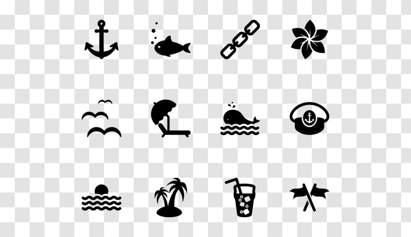 Line Point Brand Clip Art - Black And White - Sea Illustration Free Transparent PNG