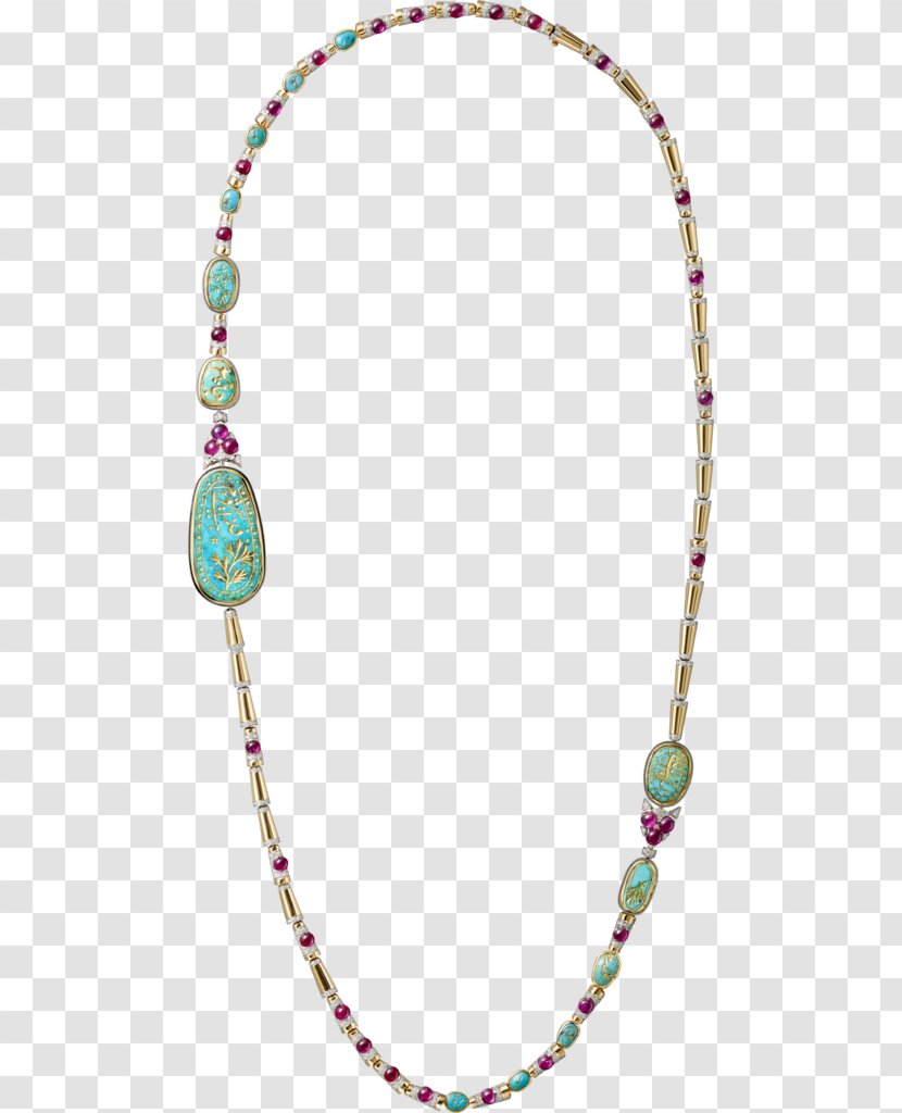 Turquoise Necklace Cartier Jewellery Gemstone - Sautoir Transparent PNG