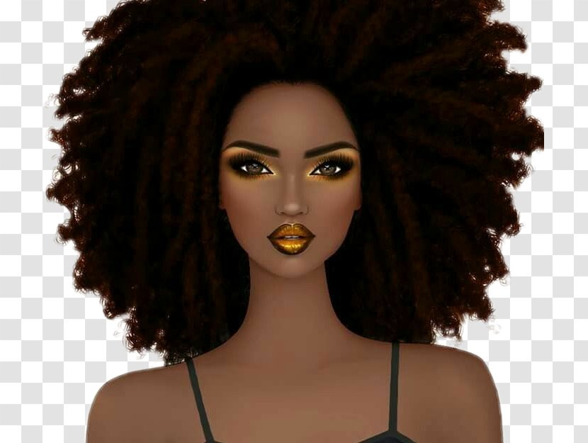 Drawing Afro-textured Hair Black Art - Brown Transparent PNG