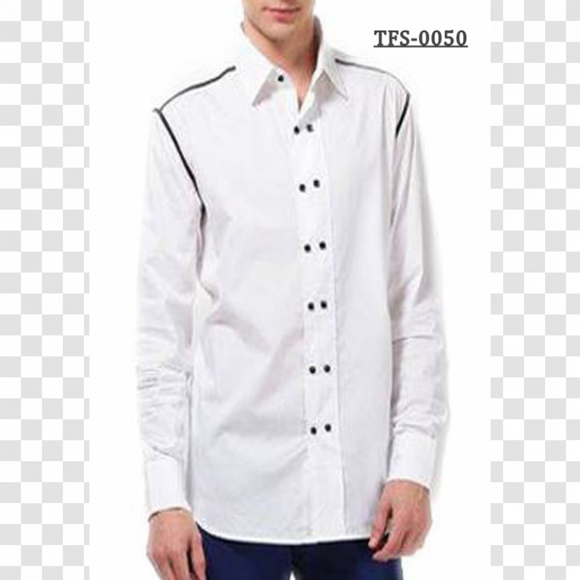 Dress Shirt - White - Button Transparent PNG