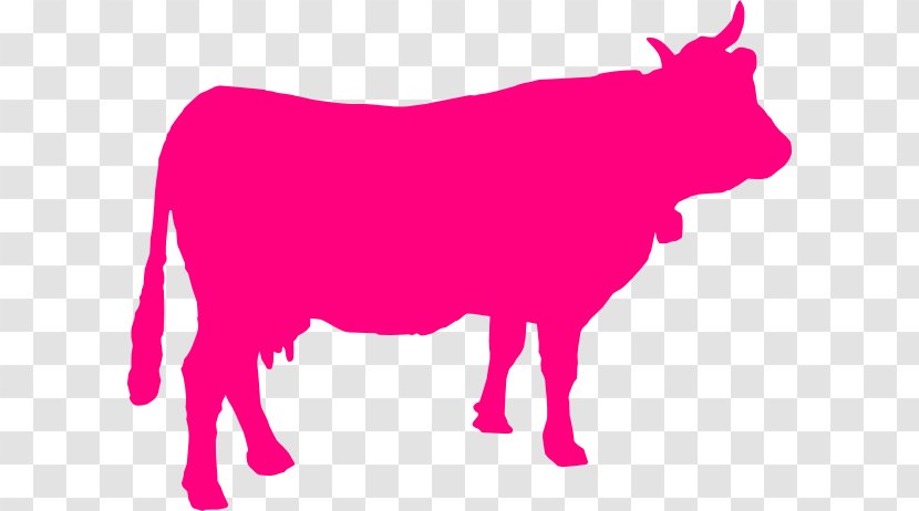 Angus Cattle Silhouette Clip Art - Pixabay - Cow Transparent PNG