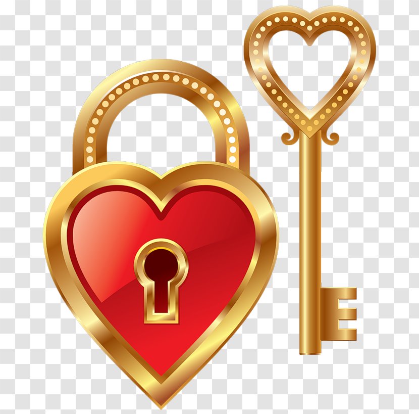 Heart Pendant Keychain Symbol - Lock - And Key Clipart Transparent PNG