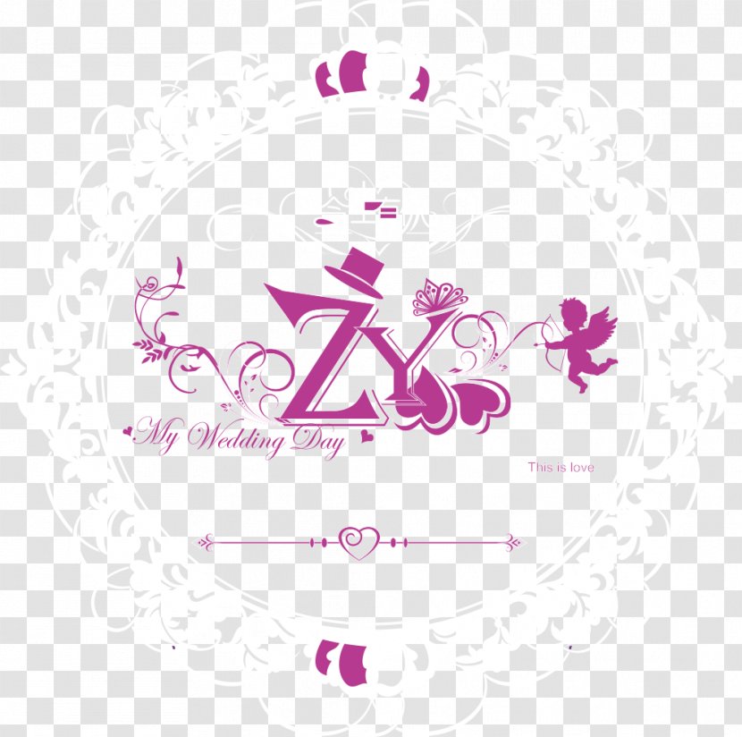 Logo Motif Wedding Marriage - Cupid Vector Pattern Transparent PNG
