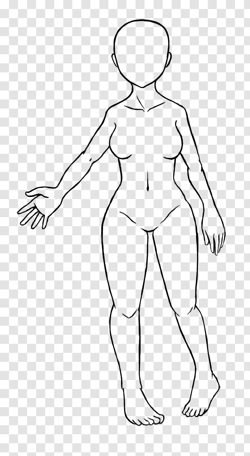 Drawing Coloring Book Template Clip Art - Silhouette - Body Transparent PNG