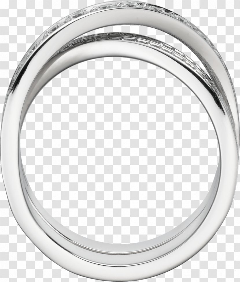 Wedding Ring Diamond Brilliant Białe Złoto - Silver Transparent PNG