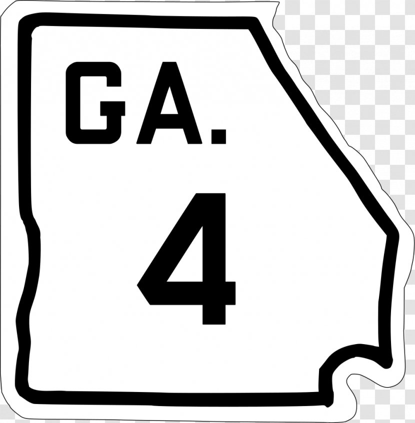 Clip Art Brand Logo Line Number - Monochrome Photography - Georgia Route 80 Transparent PNG