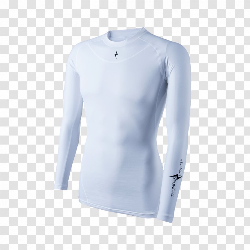 Long-sleeved T-shirt White Sweater - Shoulder - Sleeve Transparent PNG