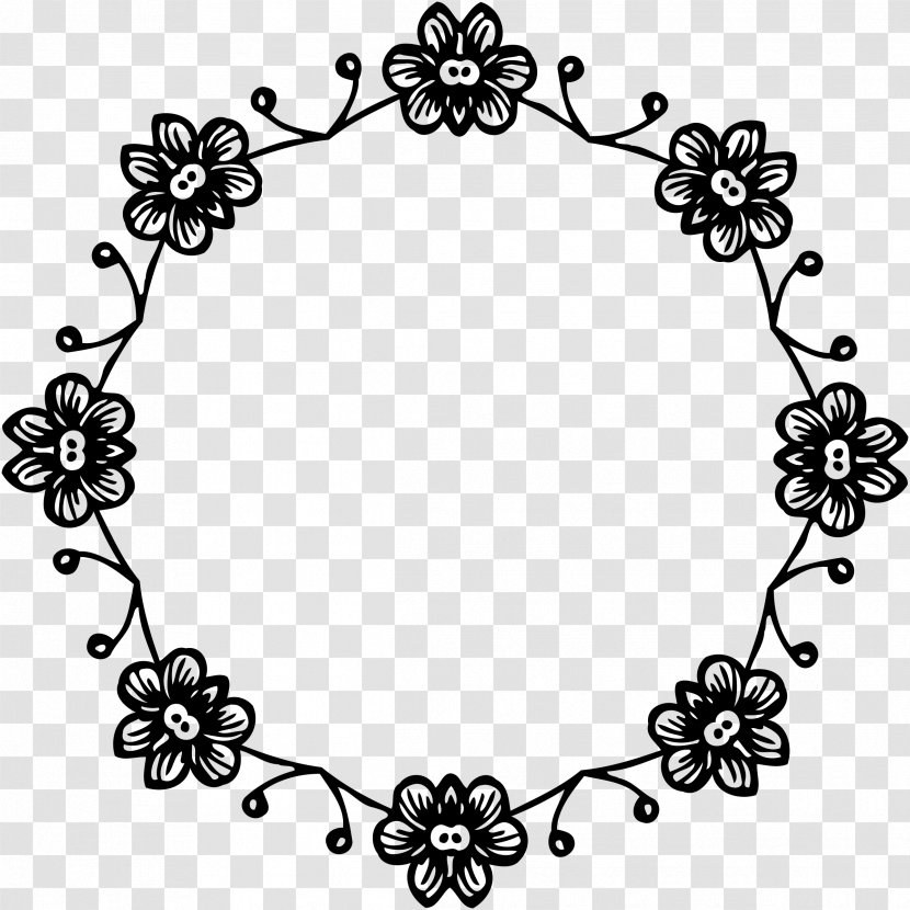 Borders And Frames Picture Clip Art - Watercolor - Circle Flower Transparent PNG