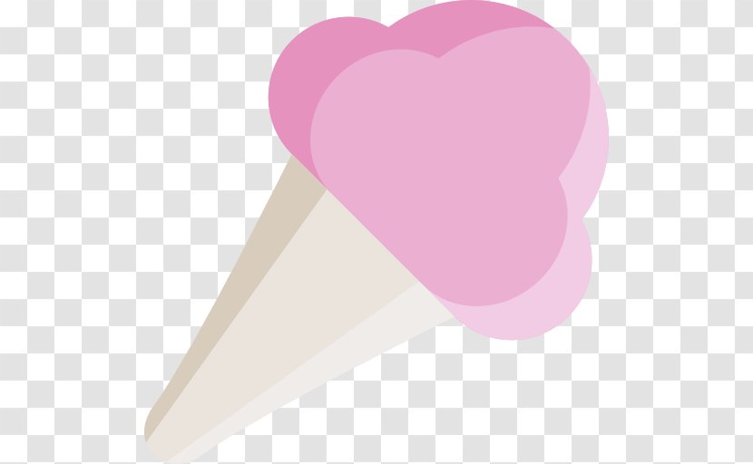 Ice Cream Cone Heart Transparent PNG