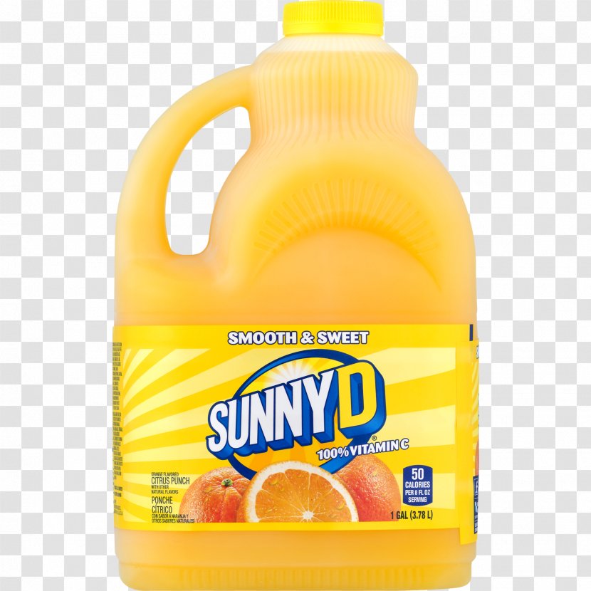 SunnyD Orange Juice Punch Drink Transparent PNG