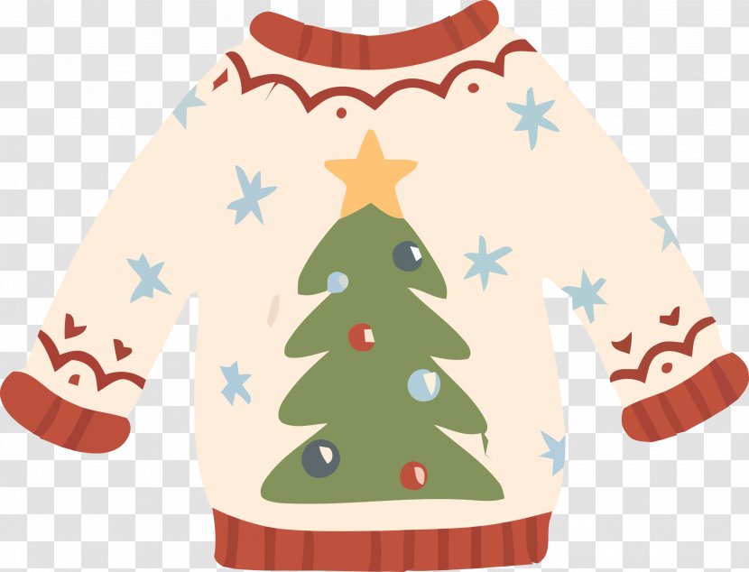 Christmas Tree - Sweater - Outerwear Transparent PNG